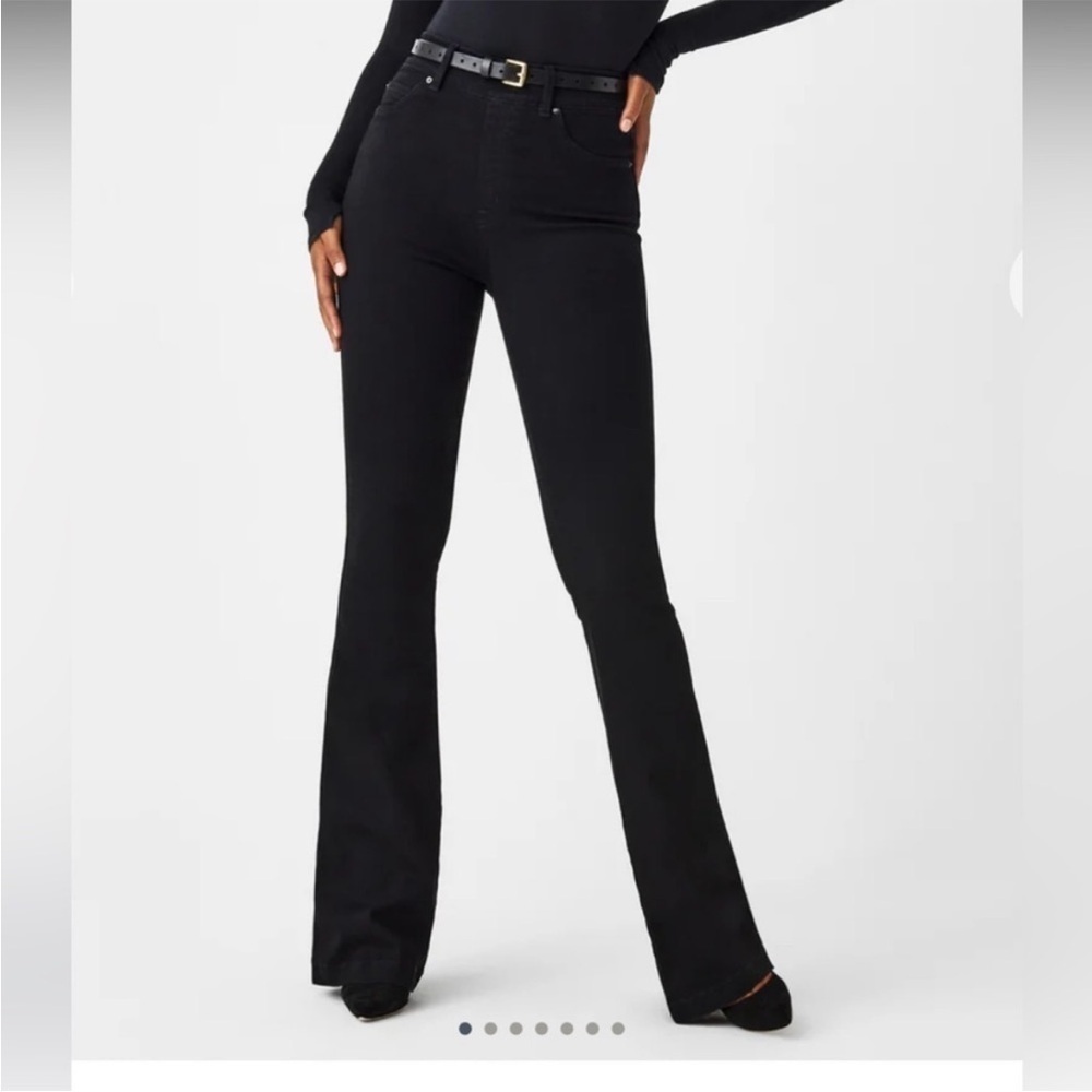 SPANX Flare Jeans in Clean Black